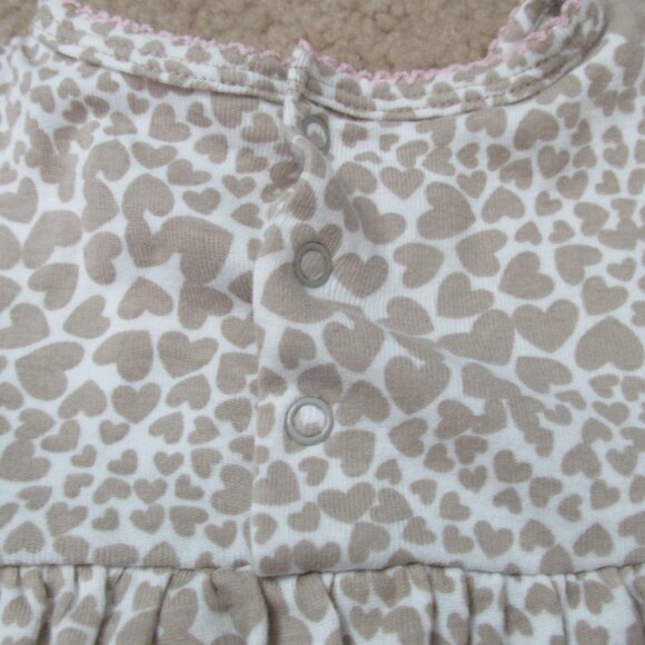 Carters Onesie Dress Girls Size 6M Brown White Leopard Print Short Sleeve - Picture 4 of 4